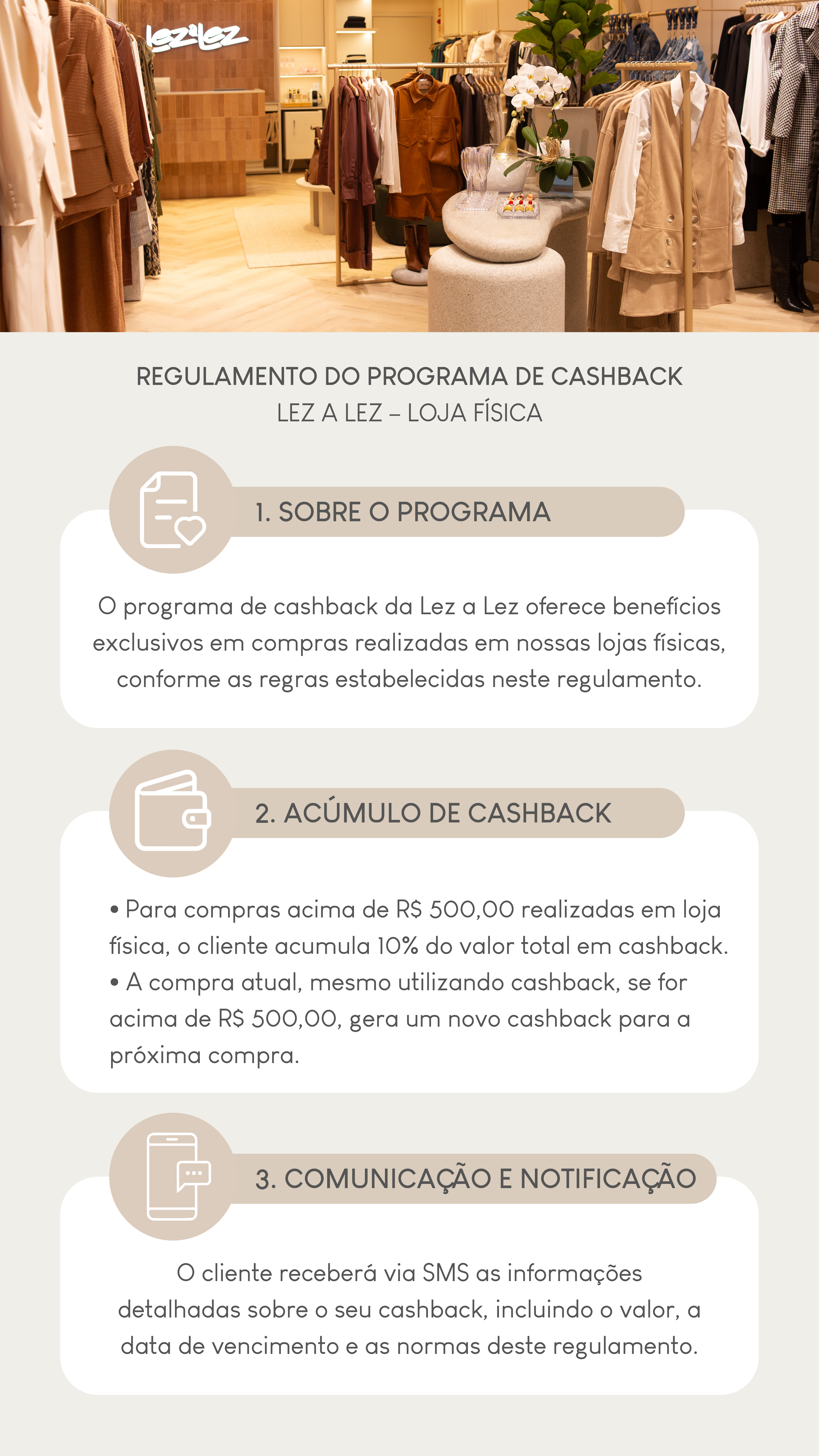 Regulamento do Programa de Cashback Lez a Lez - Parte 1